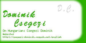 dominik csegezi business card